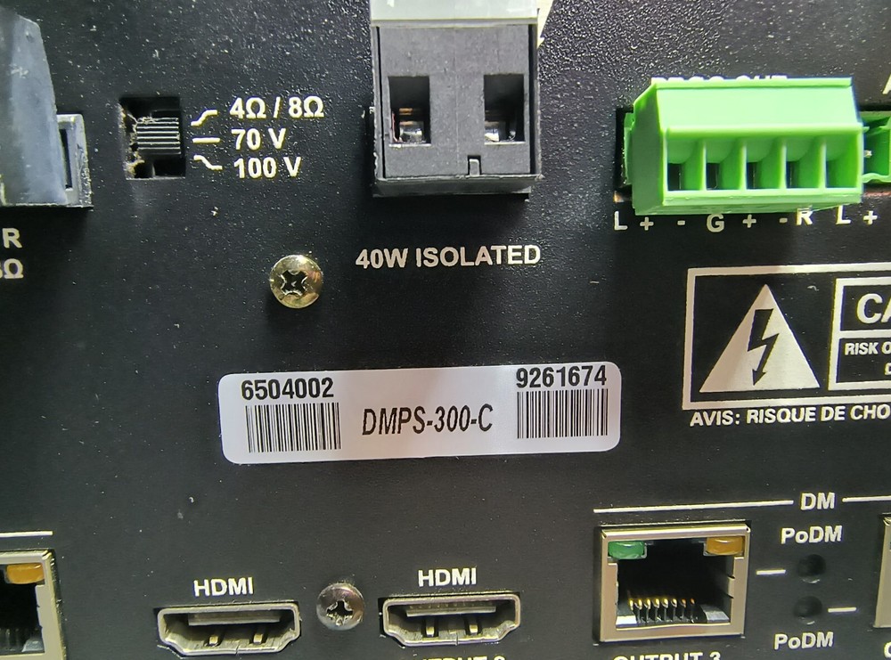Crestron DMPS-300-C AV 7x4 Matrix Switch. Professional Presentation System Works