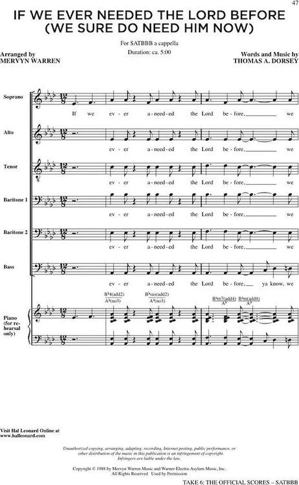 Take 6: The Official Scores