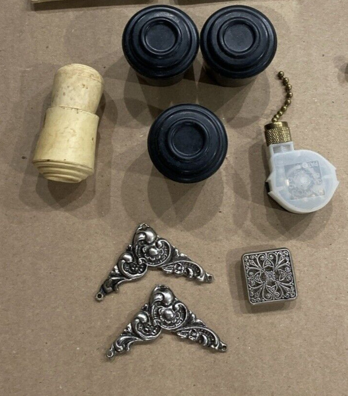 This Old House DIY NOS & Used Hooks Chains Knobs Pulls Clips Hinge Screws Clamp