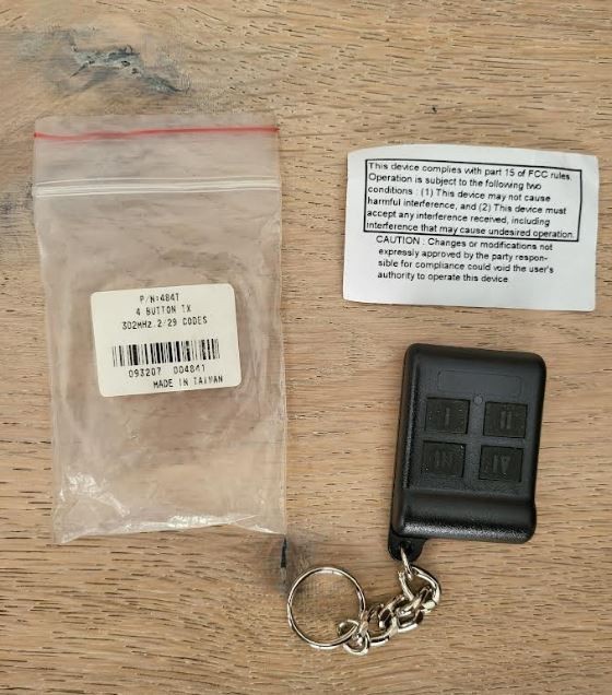 Directed Electronics (DEI) Remote Control 484T 4-button Red LED Indicator