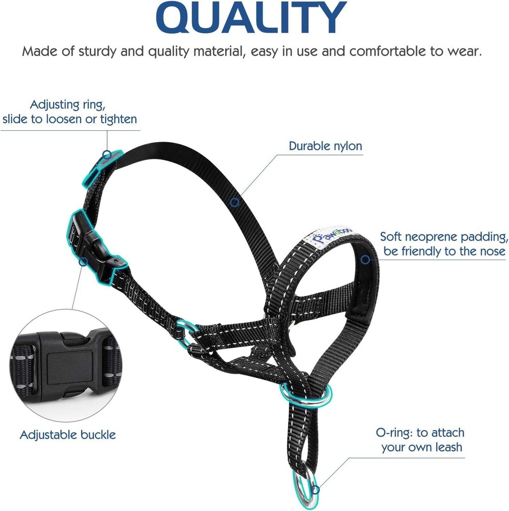 Comfortable Medium Dog Muzzle - Anti-Pulling & Barking Control, Adjustable Fit