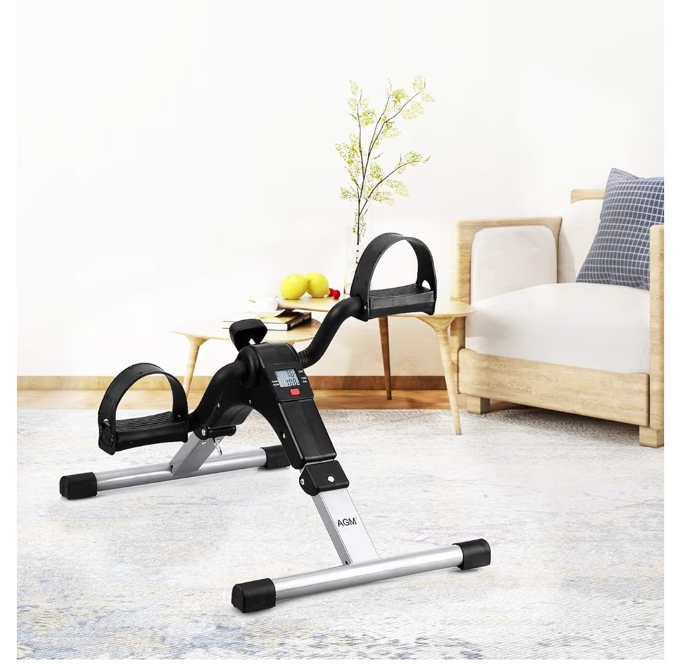Folding Pedal Exerciser, Mini Under Desk Bike