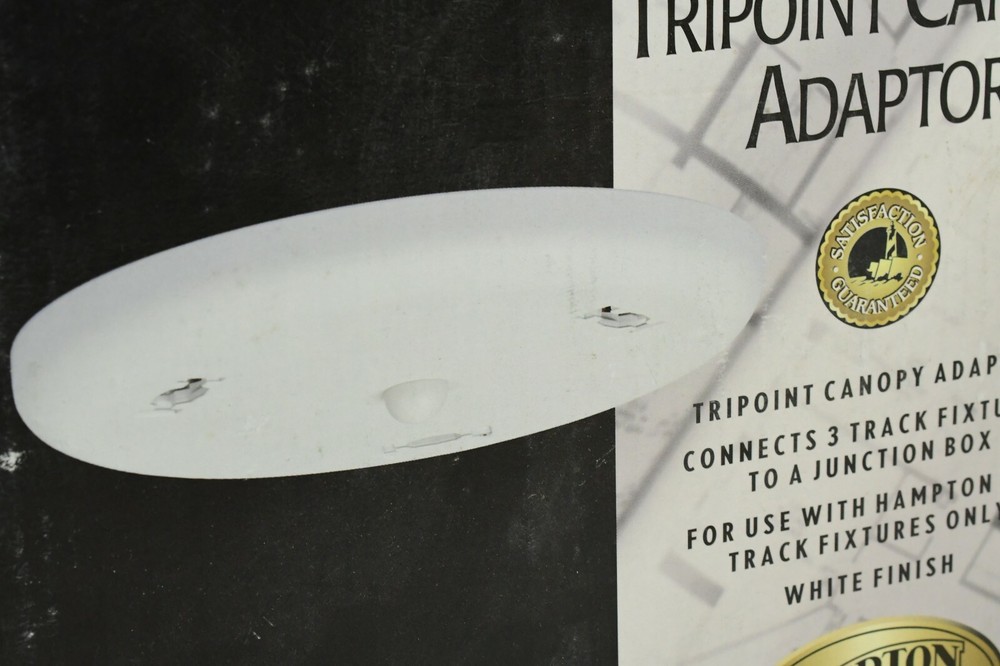 Dimensions Designer lighting Tripoint Canopy Adaptor - Hampton Bay 406473 WHITE