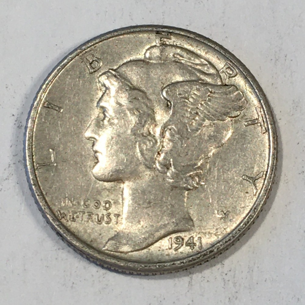 1941-D Silver Mercury Dime - High Quality Scans #L752