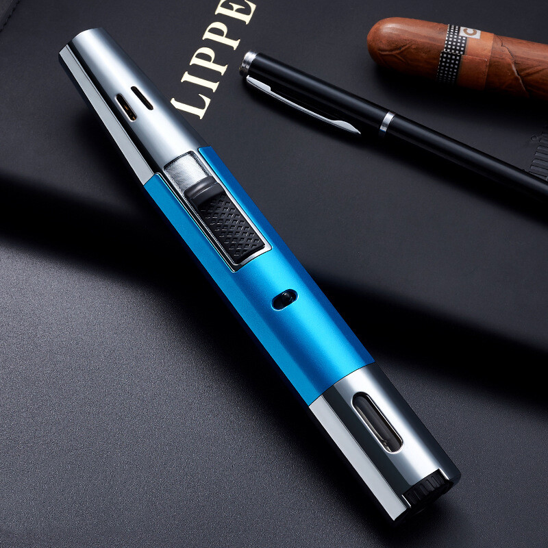Torch Lighter Refillable Butane Lighter Windproof Jet Flame Lighter Visible BBQ