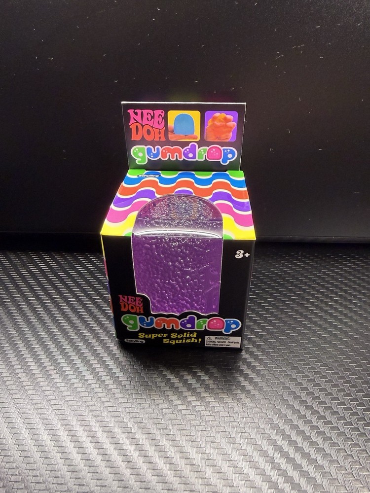 Nee Doh Gumdrop PURPLE Super Solid Squish Sensory Toy