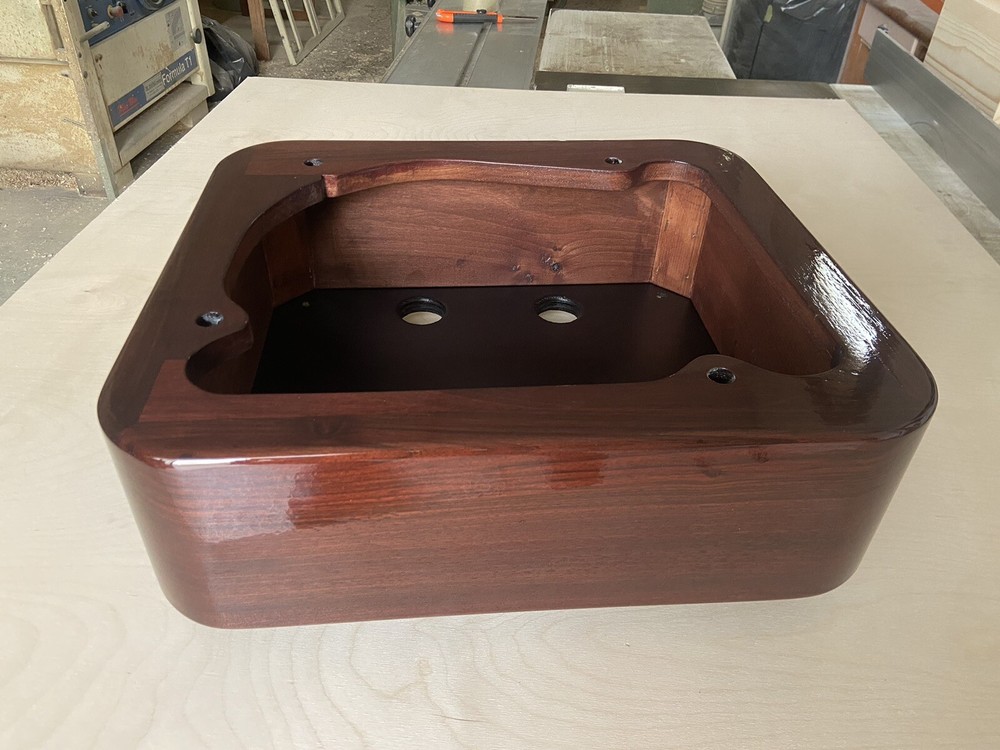 Thorens TD 124 Plinth Plinth Rounded Solid Wood Turntable Plinth