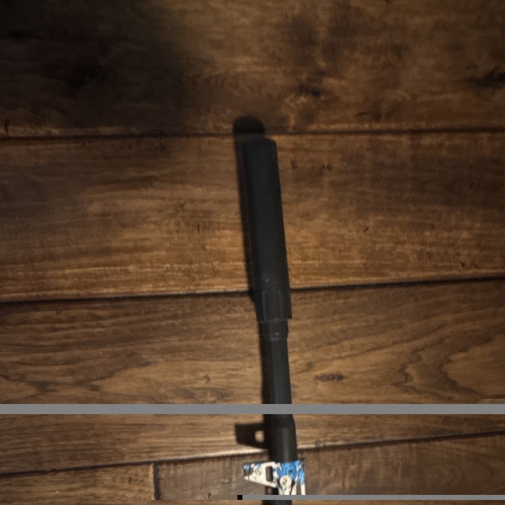 Electric Airsoft Rifle Blue Graffiti Pattern, Scope, Suppressor
