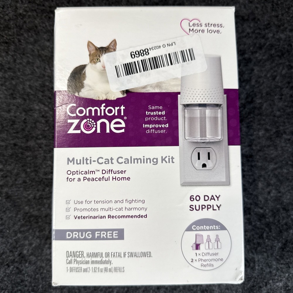 Comfort Zone 1 Diffuser & 2 Refills Multi-Cat Calming Kit Opticalm Diffuser