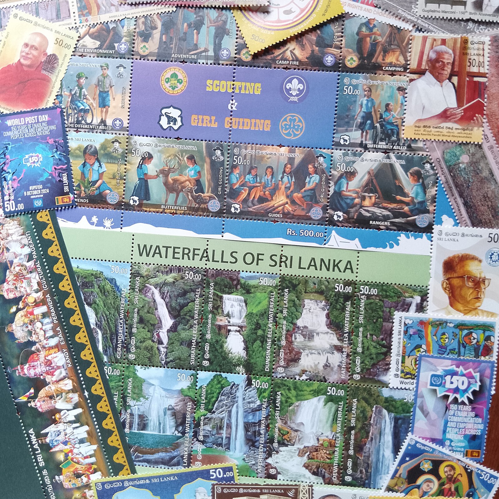 Sri Lanka Stamps Collection 2024 Year Pack Ceylon 45 Stamps (24 Individual,3MS)