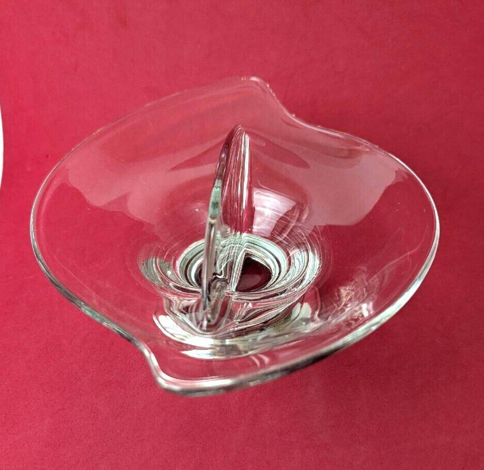 Solid Sterling Silver Base Crystal Divided Candy Nut Bowl Not Weighted by Web