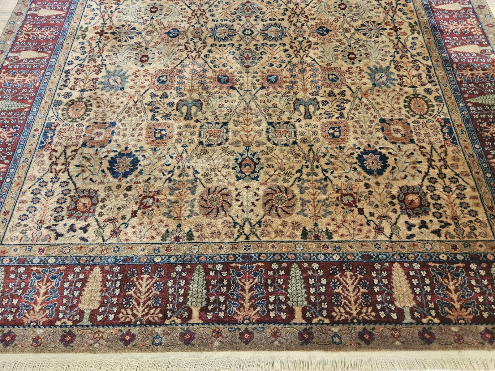 8x10 KARASTAN SAMOVAR TEAWASH KIRMAN VASE 901 -100% WOOL RUG EXCELLENT CONDITION