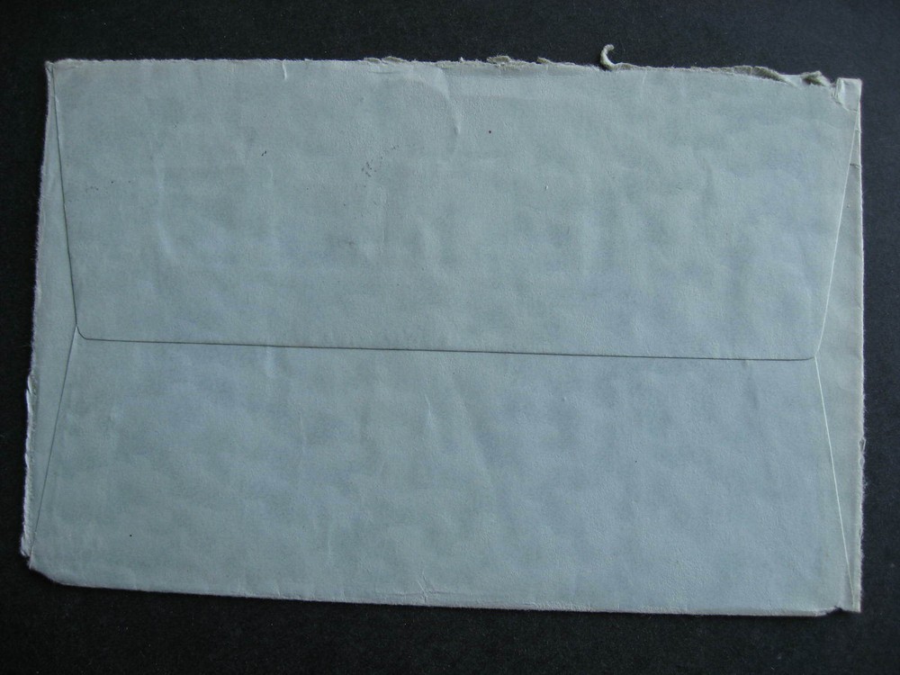 Newfoundland Glovertown BB split ring cancel on cover which is opened on 3 sides