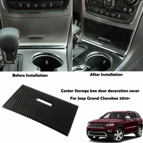 Carbon Center Gear Shift drawer Storage Panel Cover for Grand Cherokee 2014-2020