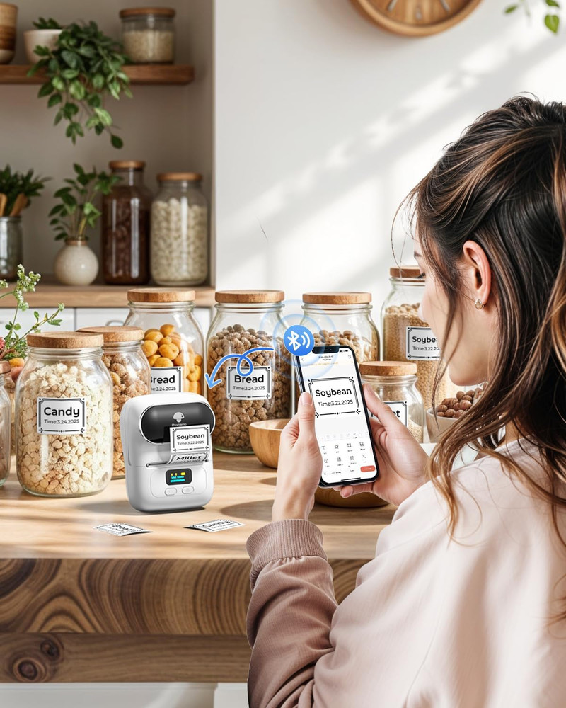 Phomemo M110 Label Makers - Barcode Thermal Bluetooth Label Printer