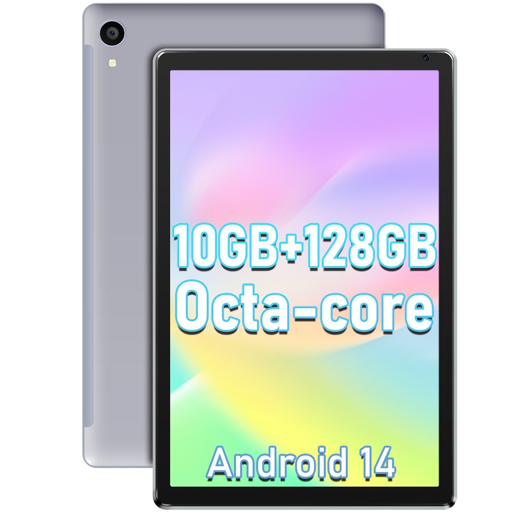 10.1" Android Tablet 10GB+128GB IPS Touchscreen Octa-core Processor Wi-Fi 6 BT