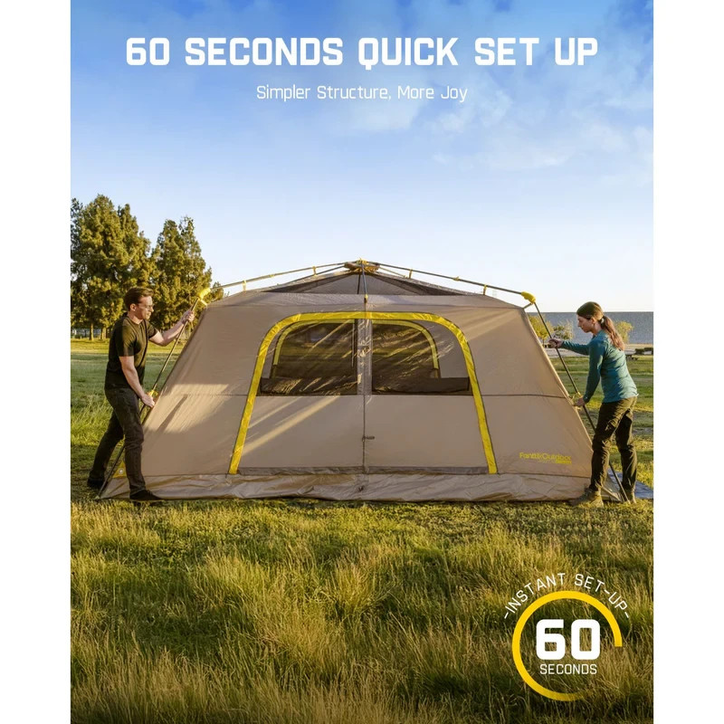 FanttikOutdoor C10 Air 10 Person Camping Tent Ultralight Design 60-Second Setup