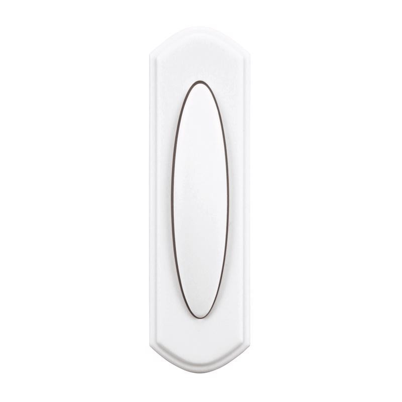 Heath Zenith Plastic Wireless Pushbutton Doorbell Plus Battery