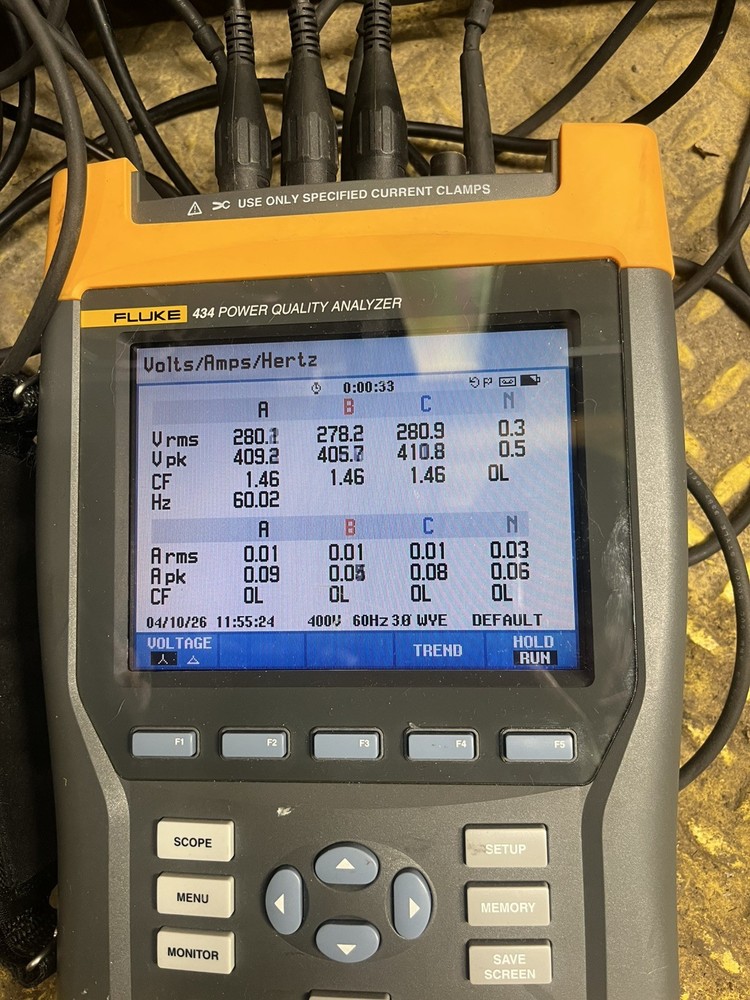 Fluke 434 Three Phase Power Quality Analyzer Meter