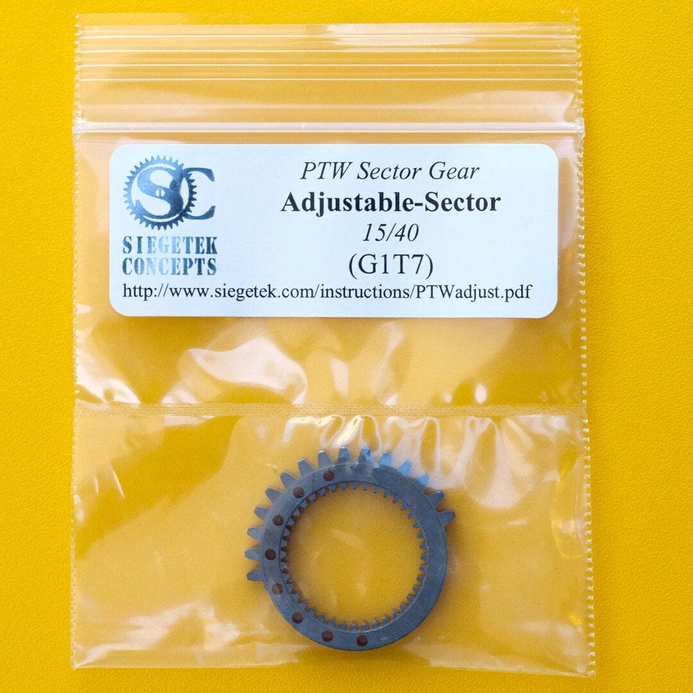 Siegetek Timing adjustable sector gear for PTW