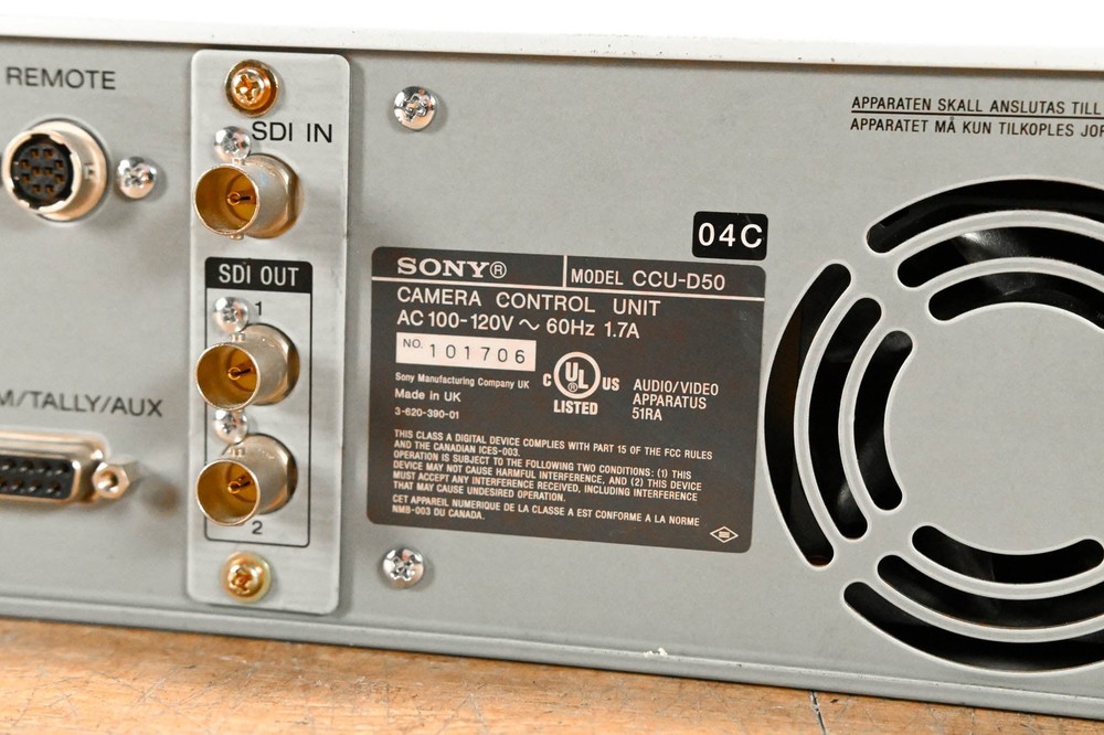 Sony CCU-D50 Camera Control Unit CG01Q70