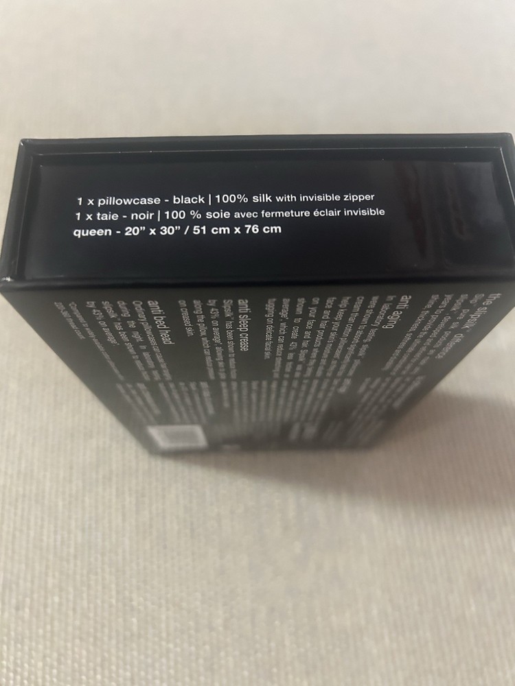 SLIP Queen Size Pillowcase Black