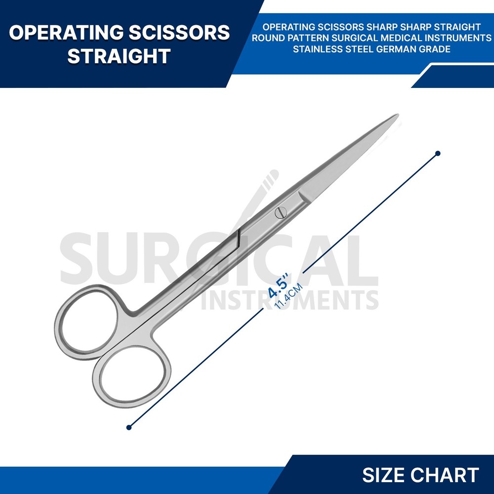 Surgical Medical Operating Scissors Round Pattern Instruments German Grade