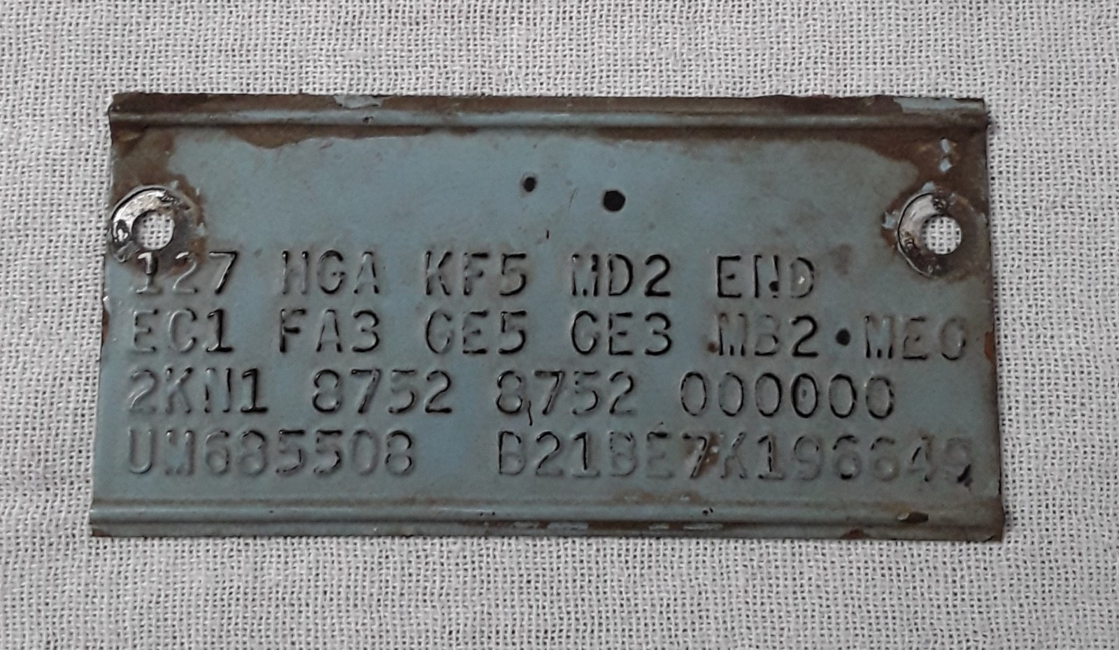 VINTAGE DODGE MOPAR FENDER TAG RARE