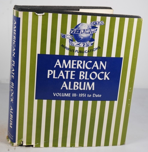 US 1950s-1960s COLLECTION OF 240 MINT PLATE BLOCKS STORED IN MINKUS ALBUM