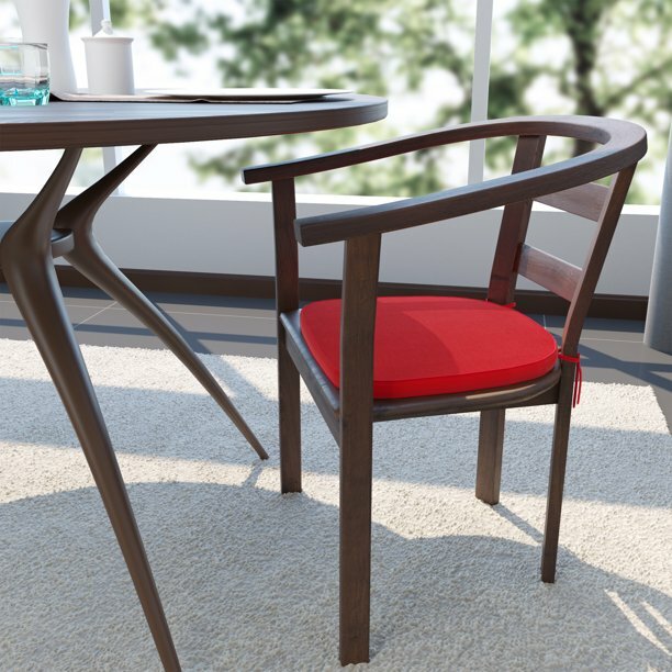 Shinnwa Chair Cushion with Ties for Dining Chairs 17*16.5" Non Slip Machine Wash
