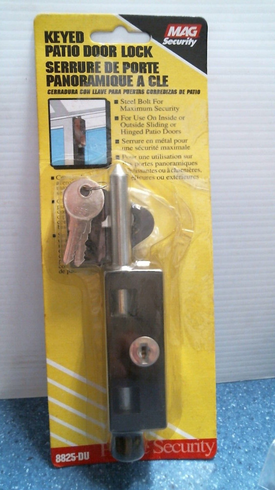 Mag Security Keyed Patio Door Lock  (8825-DU)  FS