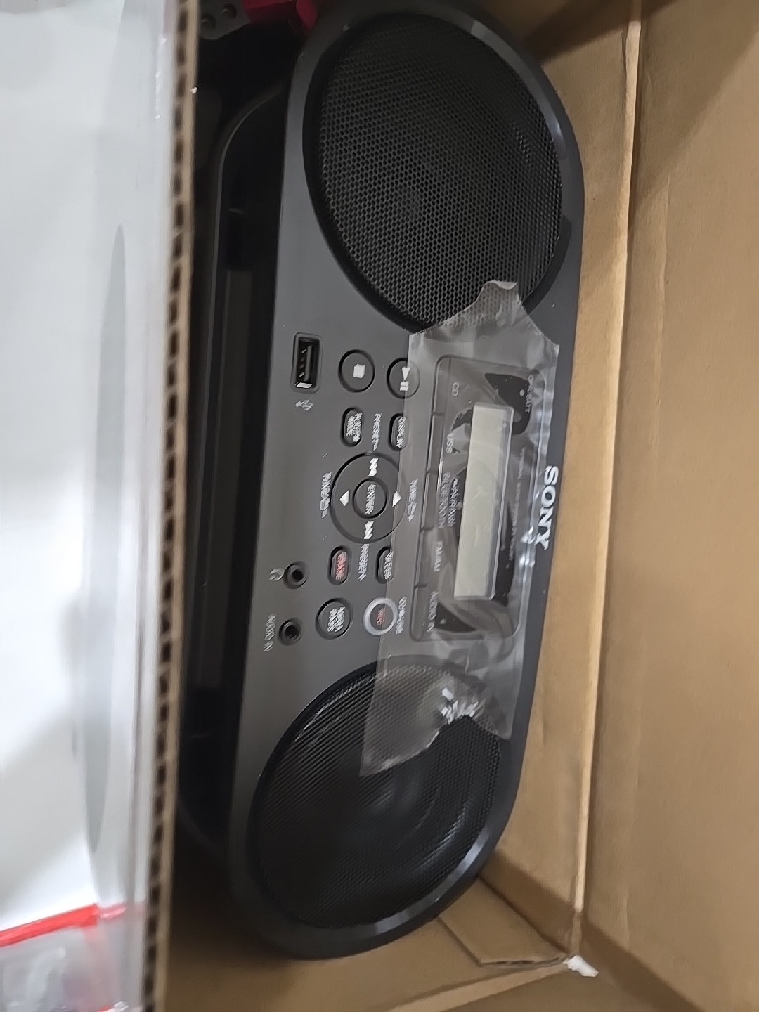 Sony ZS-RS60BT Bluetooth Mega Bass, AM/FM, USB, CD Boombox Black w/ Box & Manual