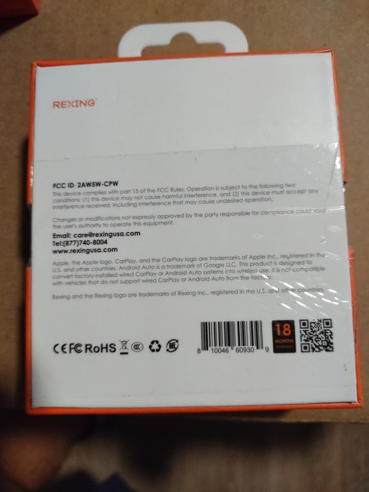 Rexing Wireless Carplay Adapter CPW-42