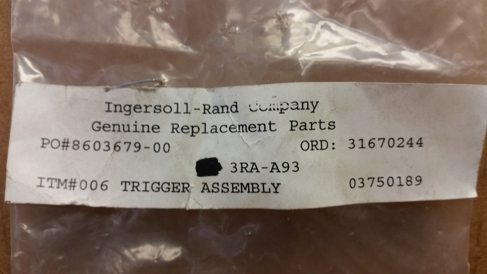 Ingersoll-Rand 3RA-A93 Trigger Assembly