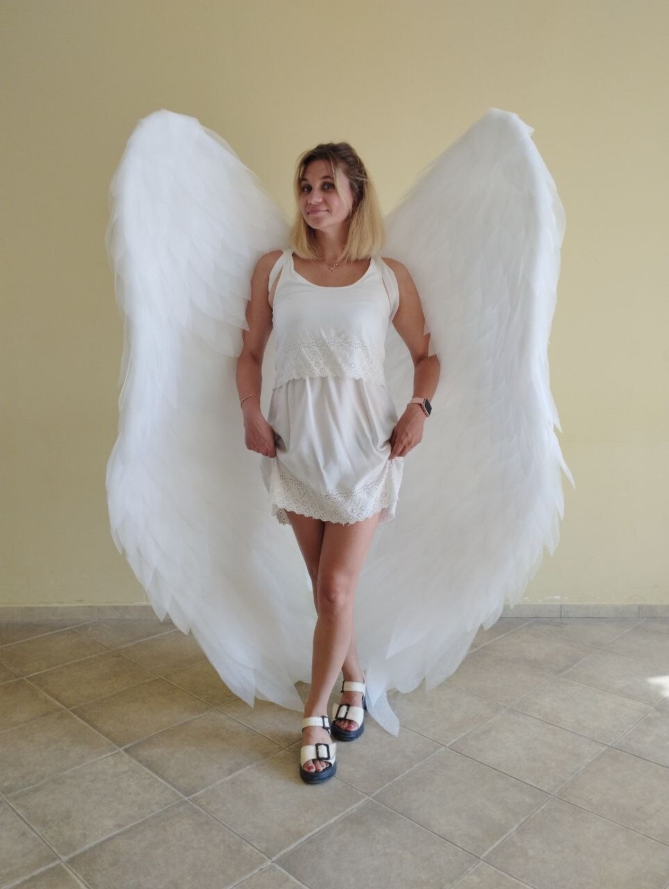 Angel Wings Costume White Wings Cosplay for Photo Shoot Extra Large Angel Wing