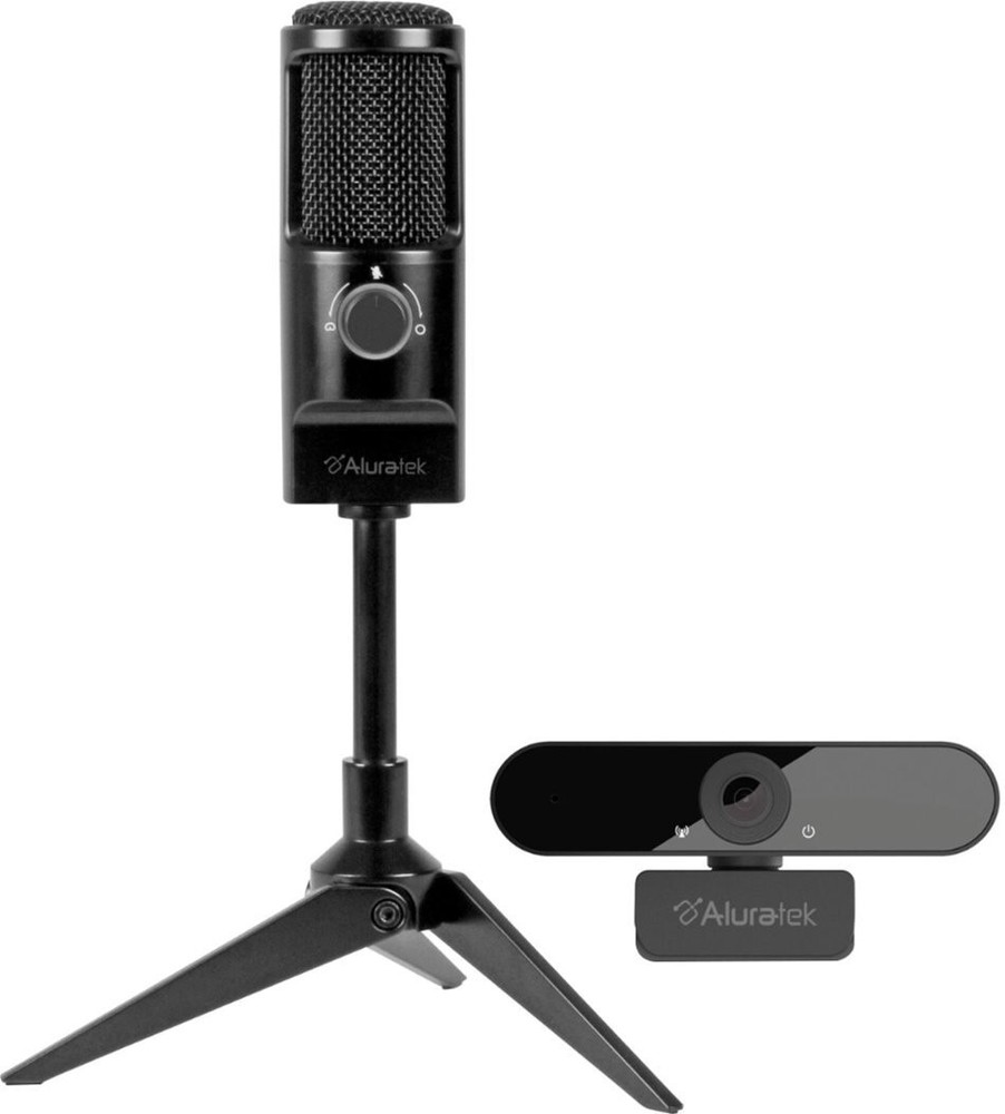 (Open Box) Aluratek Rocket USB Microphone/Webcam Streaming Bundle [ABMWK01F]