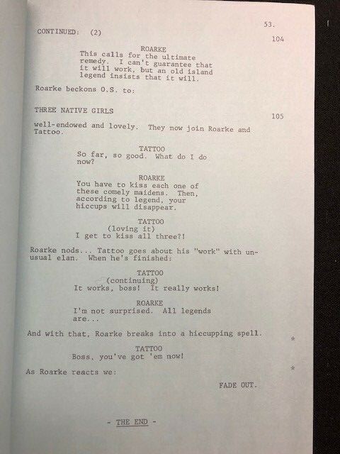 FANTASY ISLAND TV SCRIPT - 1979- Vintage Original