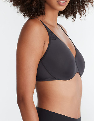 Reveal BLACK Low-Key Full-Coverage Minimizer Underwire Bra, US 32DDD