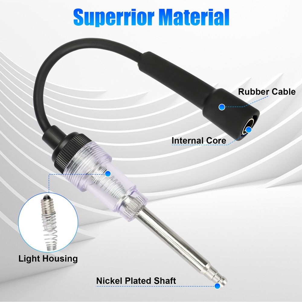3PCS Spark Plug Tester Ignition System Coil Engine In Line Diagnostic Test Tool