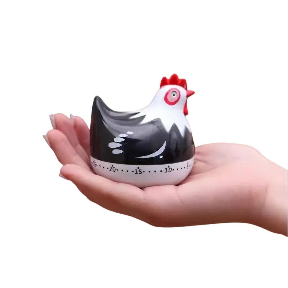 Cute Chicken-Shaped Kitchen Timer – 60-Minute Mechanical Timer for Cooking, B...