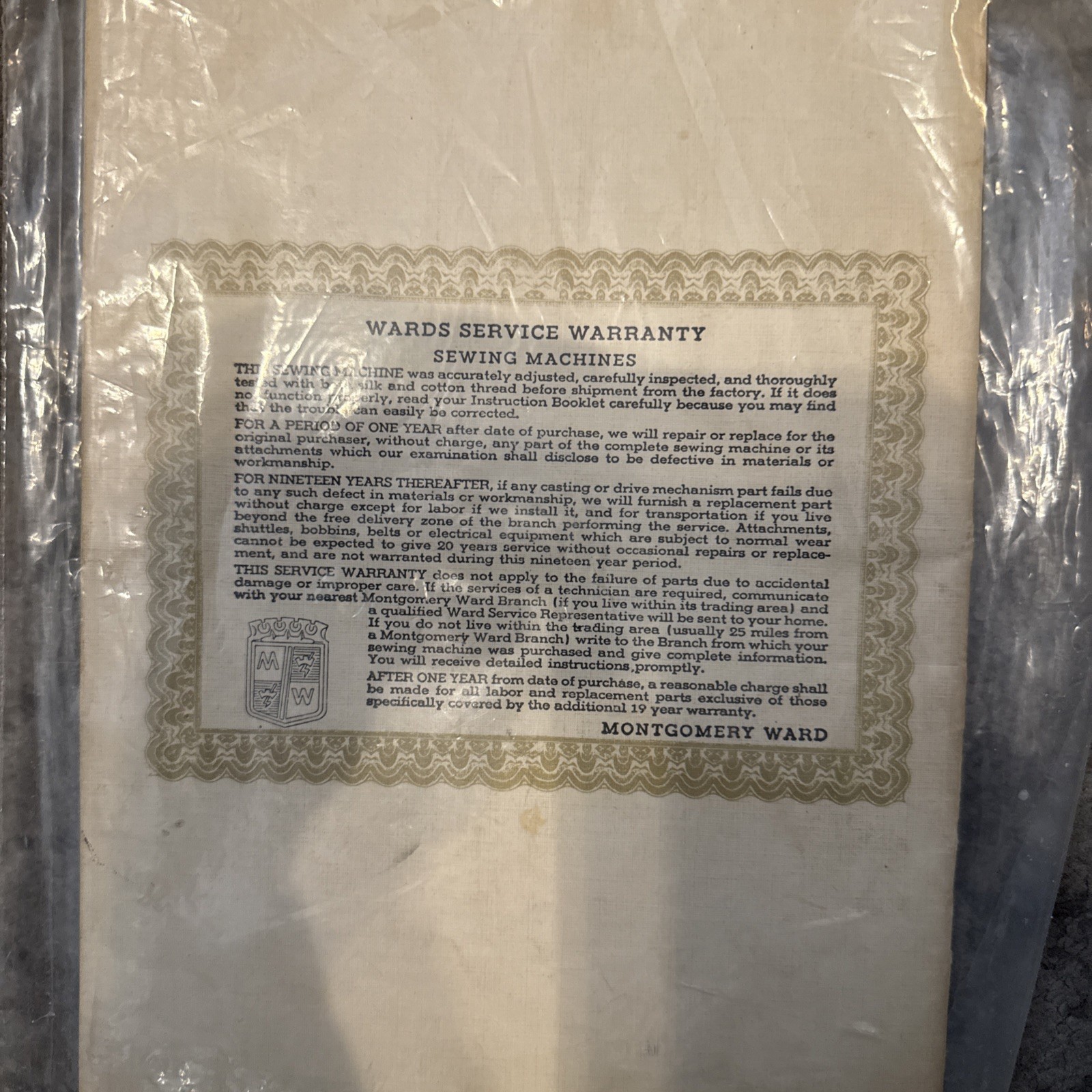 Montgomery Ward Signature Zig Zag Sewing Machine URR 291m