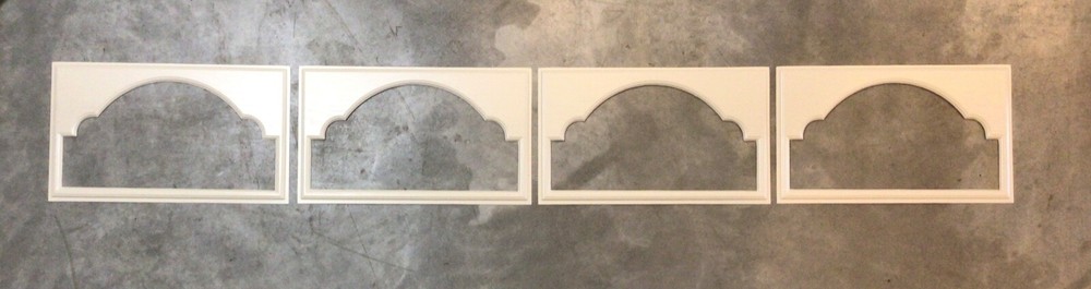 4 Amarr Cathedral Replacement Insert for Short Panel Amarr Garage Door Almond