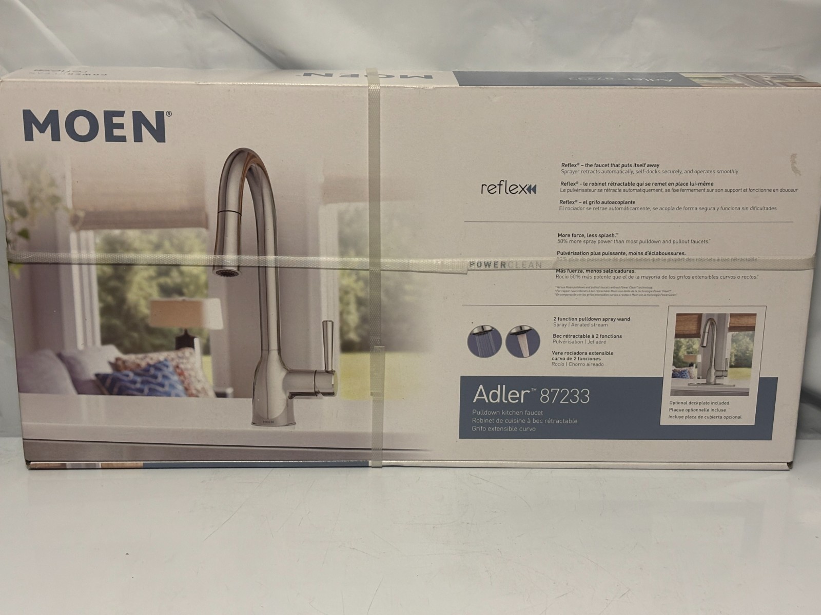 Moen Adler Chrome Single Handle Deck-mount Pull-down Kitchen Faucet with Sprayer