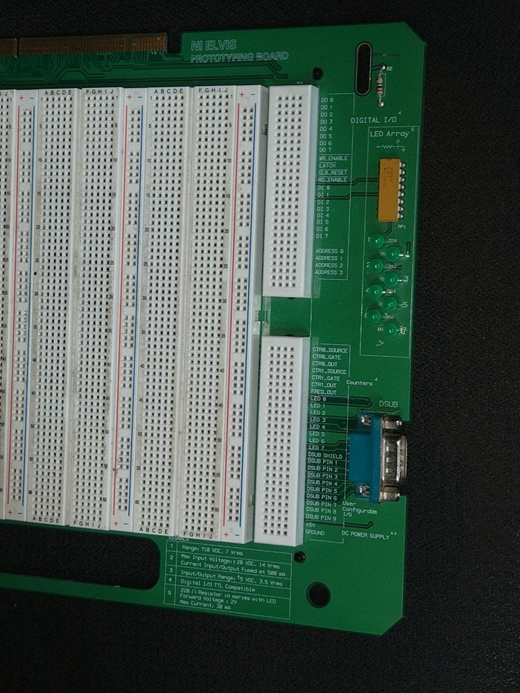 NATIONAL INSTRUMENTS PROTOTYPING BOARD ASSY188429C-01 NI ELVIS
