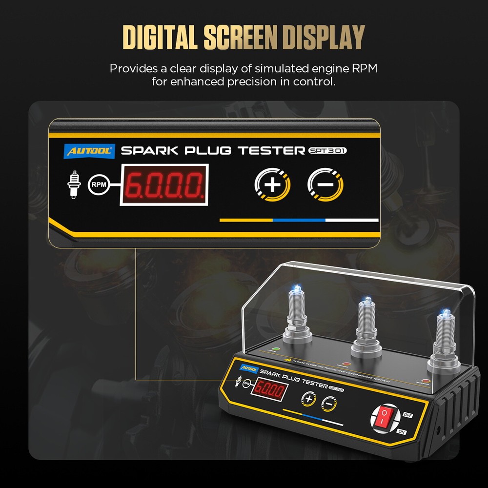 Car Spark Plug Tester Ignition System Analyzer Three Hole Diagnostic Test Tool