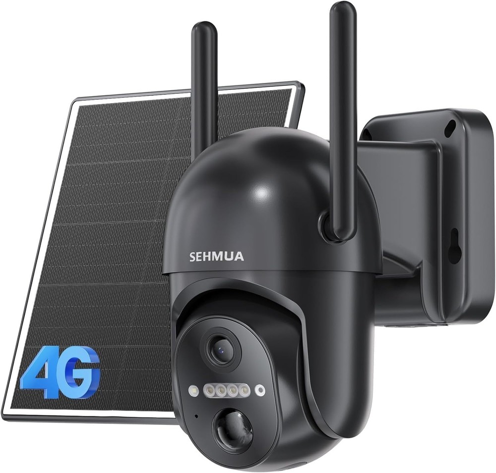 360° View Solar Security Camera - Cellular Connectivity & Water-Resistant Design