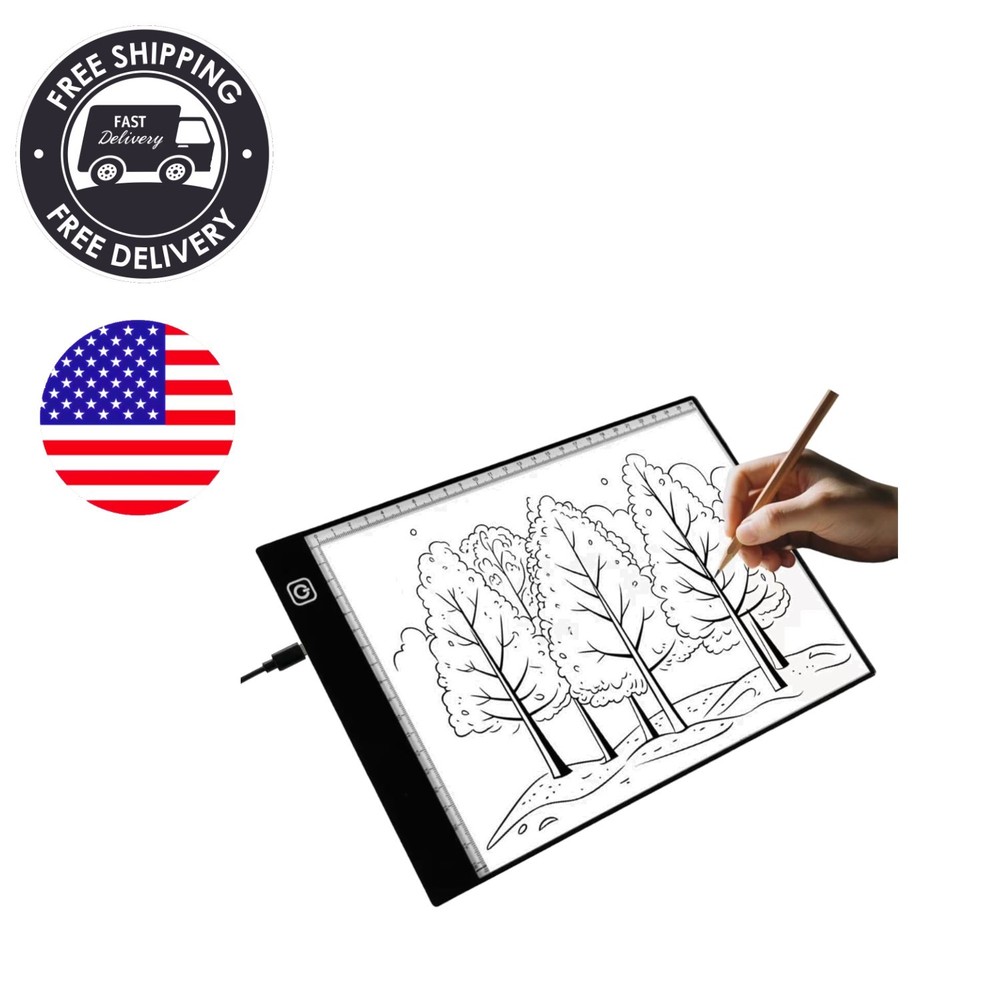 A4 LED Light Box for Tracing and Drawing - Ultra Thin Adjustable Light Table,...