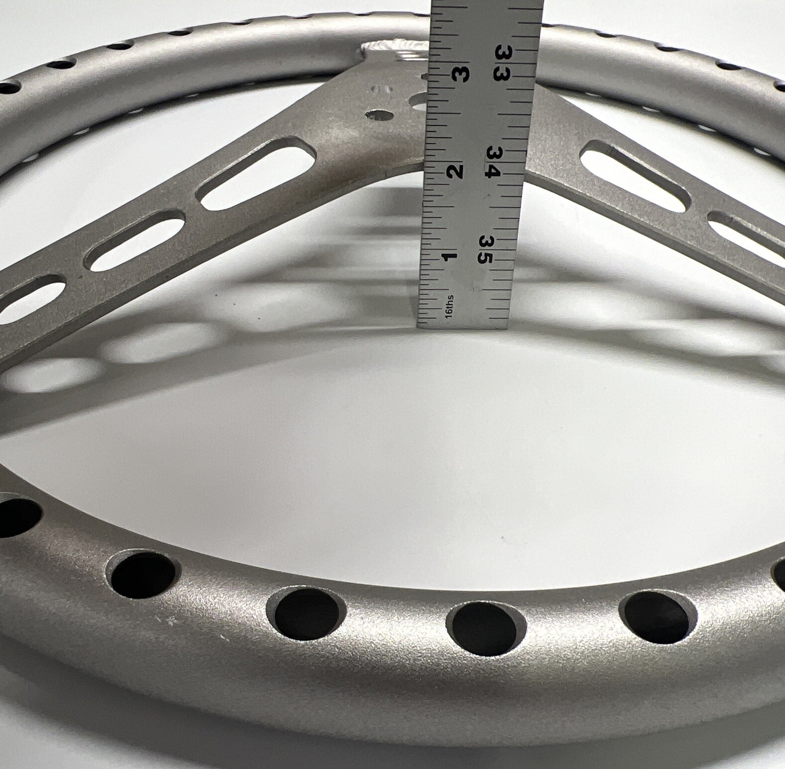 15" Light Weight Silver Aluminum Steering Wheel Dished Dirt Oval IMCA