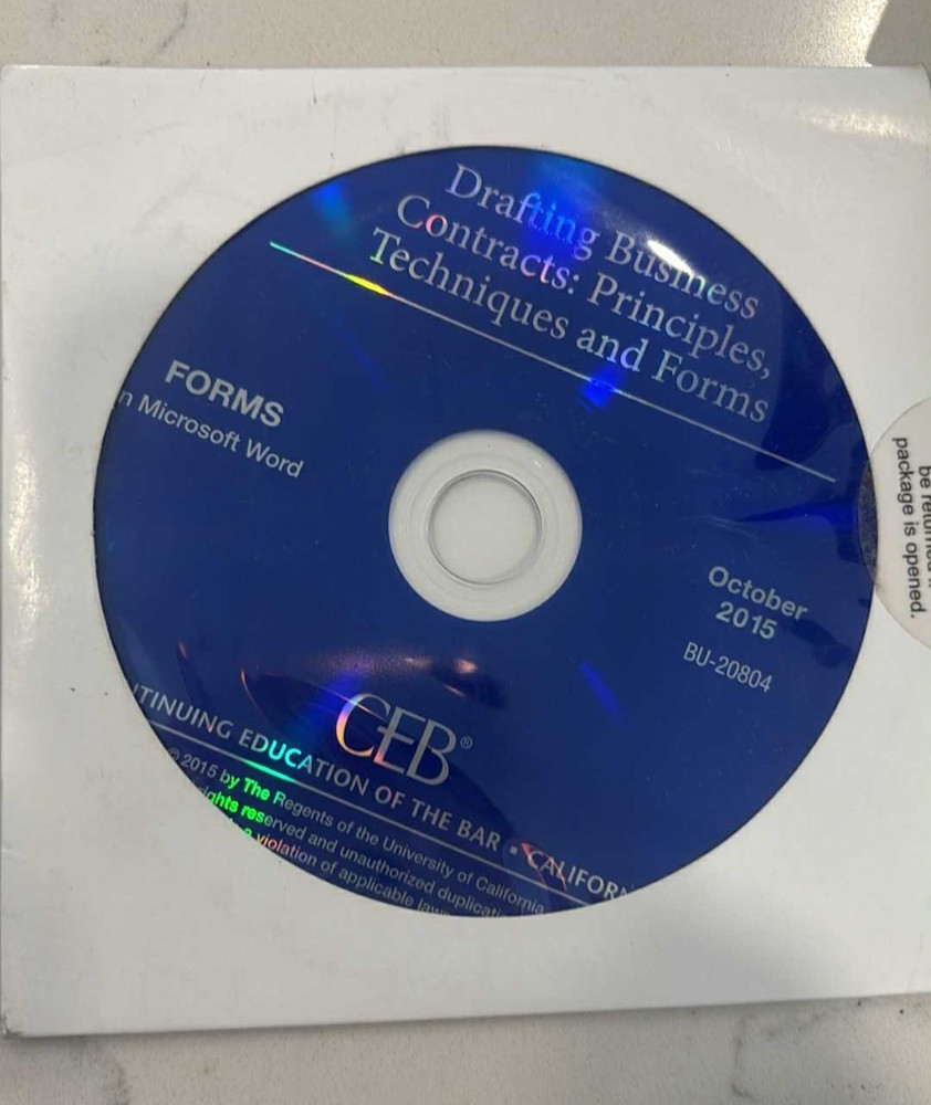 Drafting Business Contracts 2015 Principles Techniques & Forms  CEB