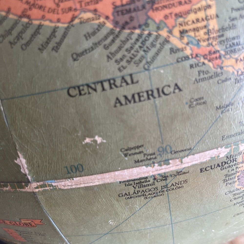 Vintage REPLOGLE 12 inch reference globe Made in USA year unknown